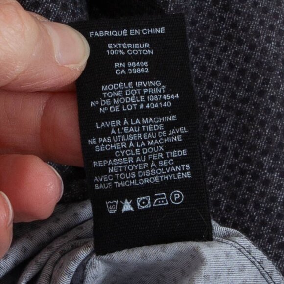 Theory Irving Tone Dot Print Button Front Shirt Mens Size Small - Picture 7 of 9